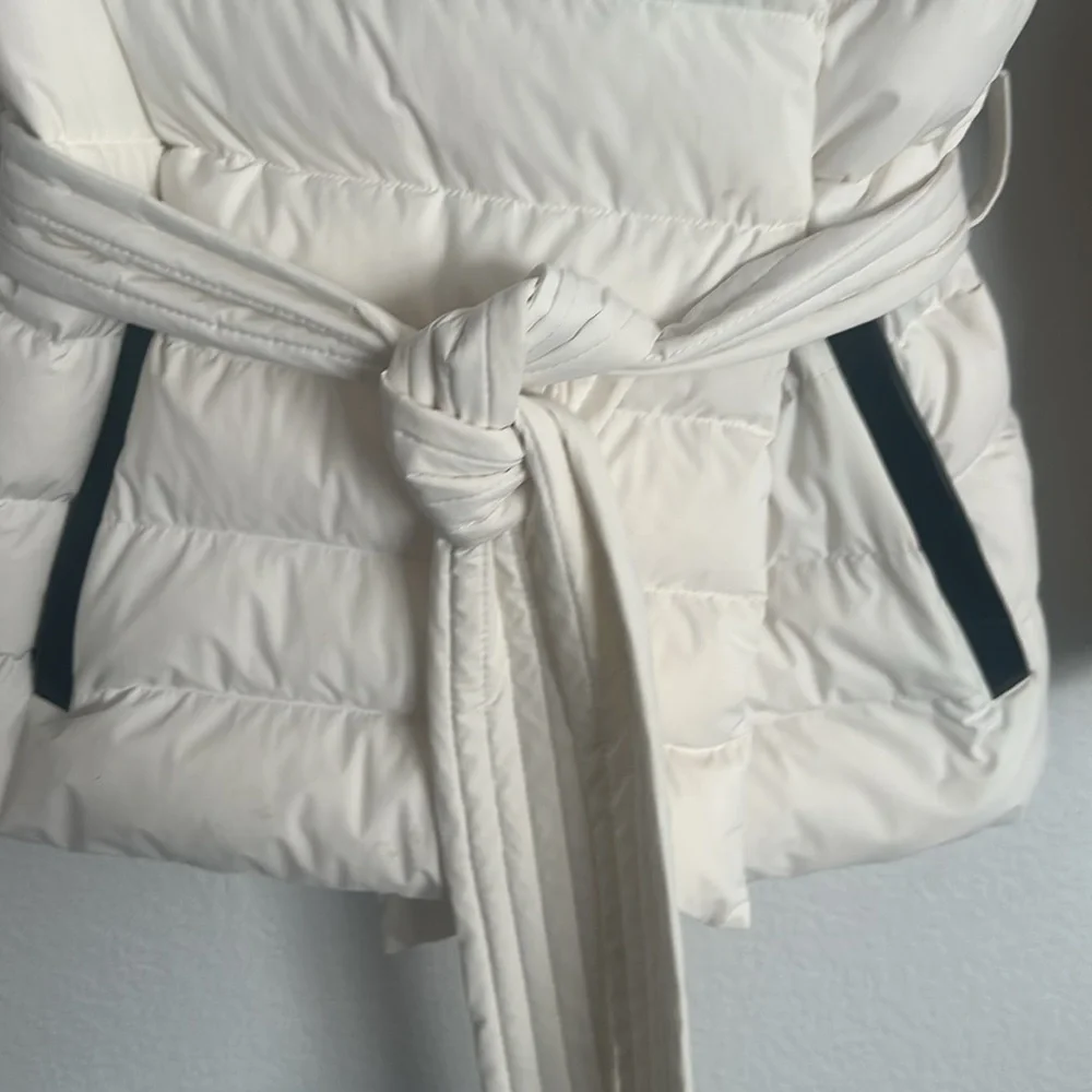 GORGEOUS MACKAGE goose down white wrap jacket S - Picture 6 of 17